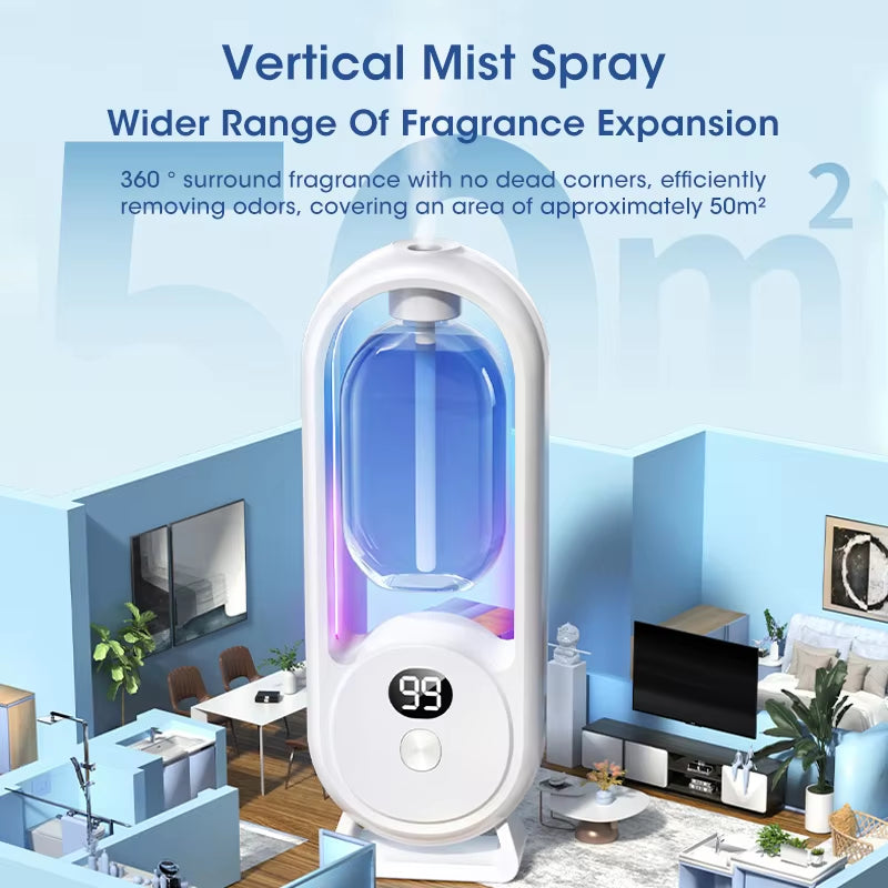 Wall Mounted Automatic Fragrance Machine Hotel Spray Toilet Deodorization Household Perfume Machine Air Diffuser Digital Display